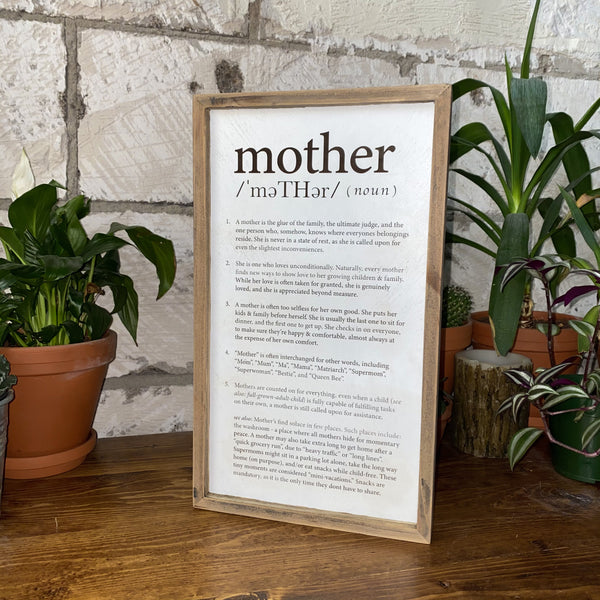 Mother - Sweet & Funny Definition Plaque