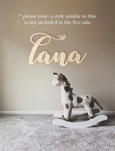 Custom Nursery/Bedroom Name (Single Layer)